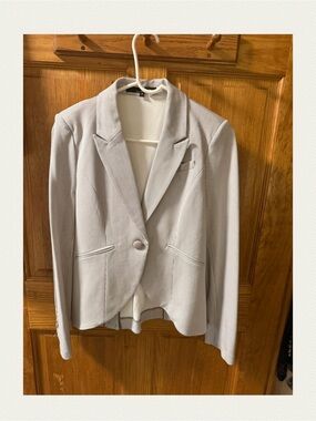 Amanda & Chelsea Pinstriped Single-Button Blazer (Worn Once)